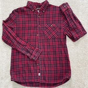 Boston Traders flannel 100% cotton button-down shirt Men’s M or Womens Boyfriend